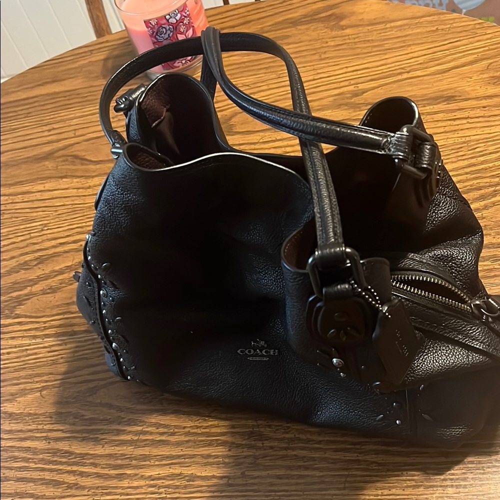 Coach Black Leather Women's Bag